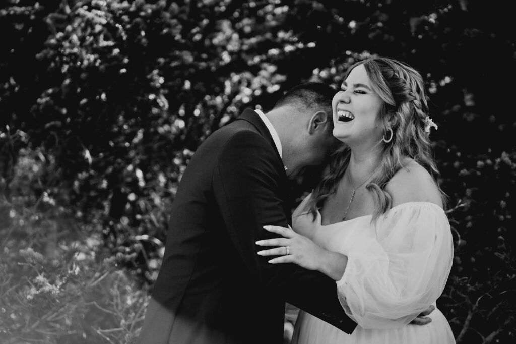 Colorado elopement photographer captures woman laughing 