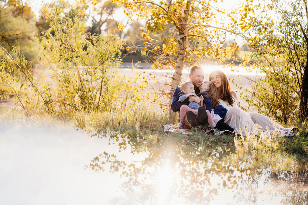 Denver family photographers capture family playing outdoors during family photos