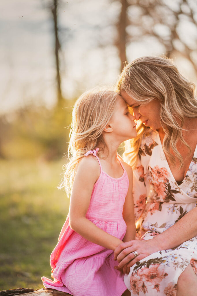 Denver family photographer captures mother and child touching foreheads