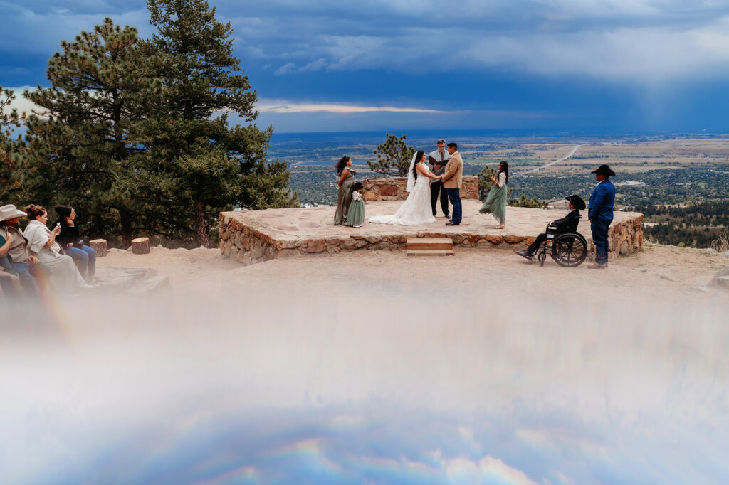 Colorado elopement photographer captures intimate elopement ceremony with your kids at your Colorado elopement ceremony
