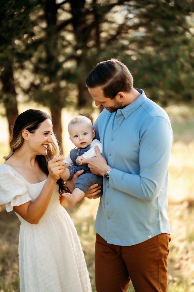 Colorado Family Photographer captures young family playing together