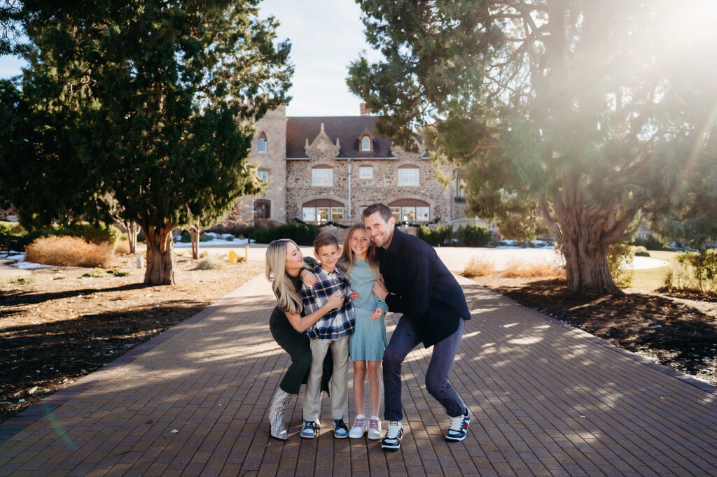 Denver Family Photographer captures family playing together during outdoor family photos